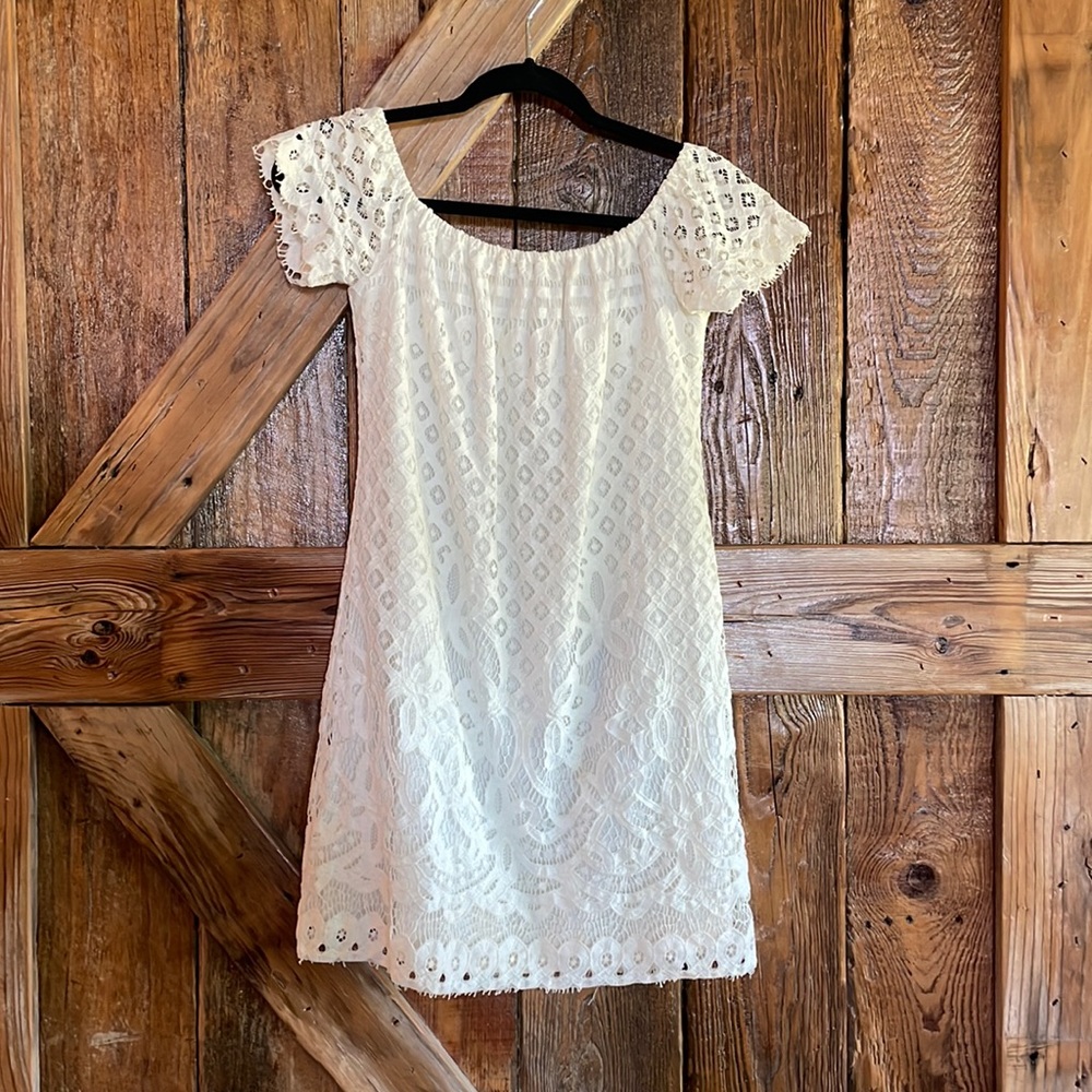 Altar’d State short white lace dress